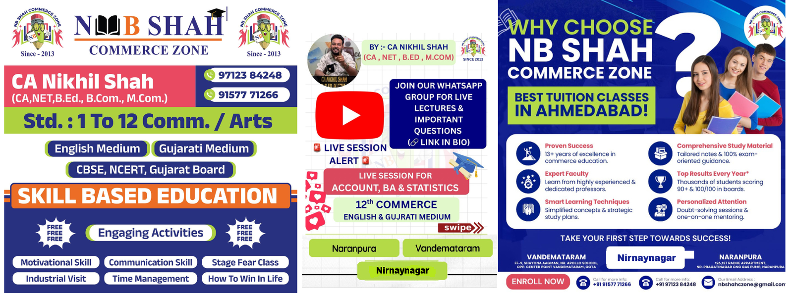 Top Results in Board Exams - NB Shah Commerce Zone